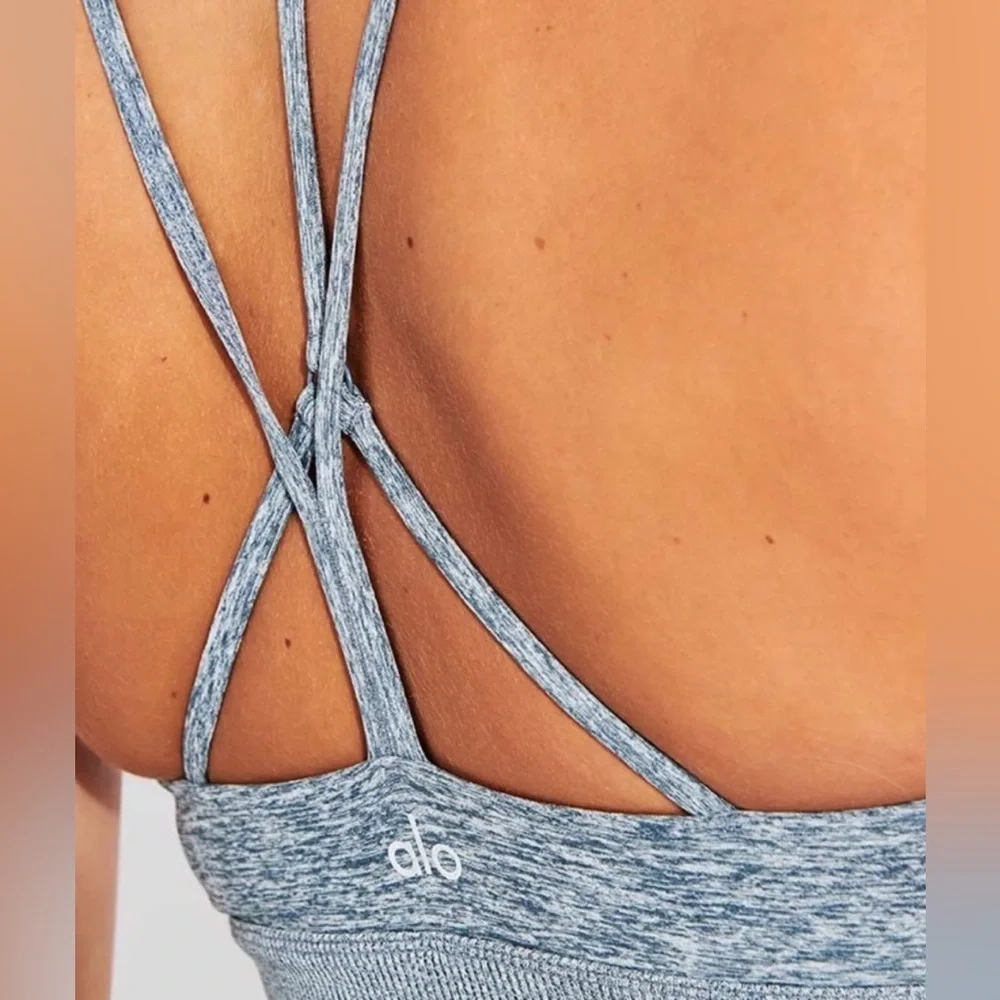 Alo Lavish Bra Soft Blue Haze Heather